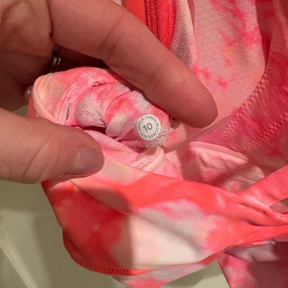 Lululemon Energy Bra High Neck Long Line Shibori Size 10 - Picture 13 of 13